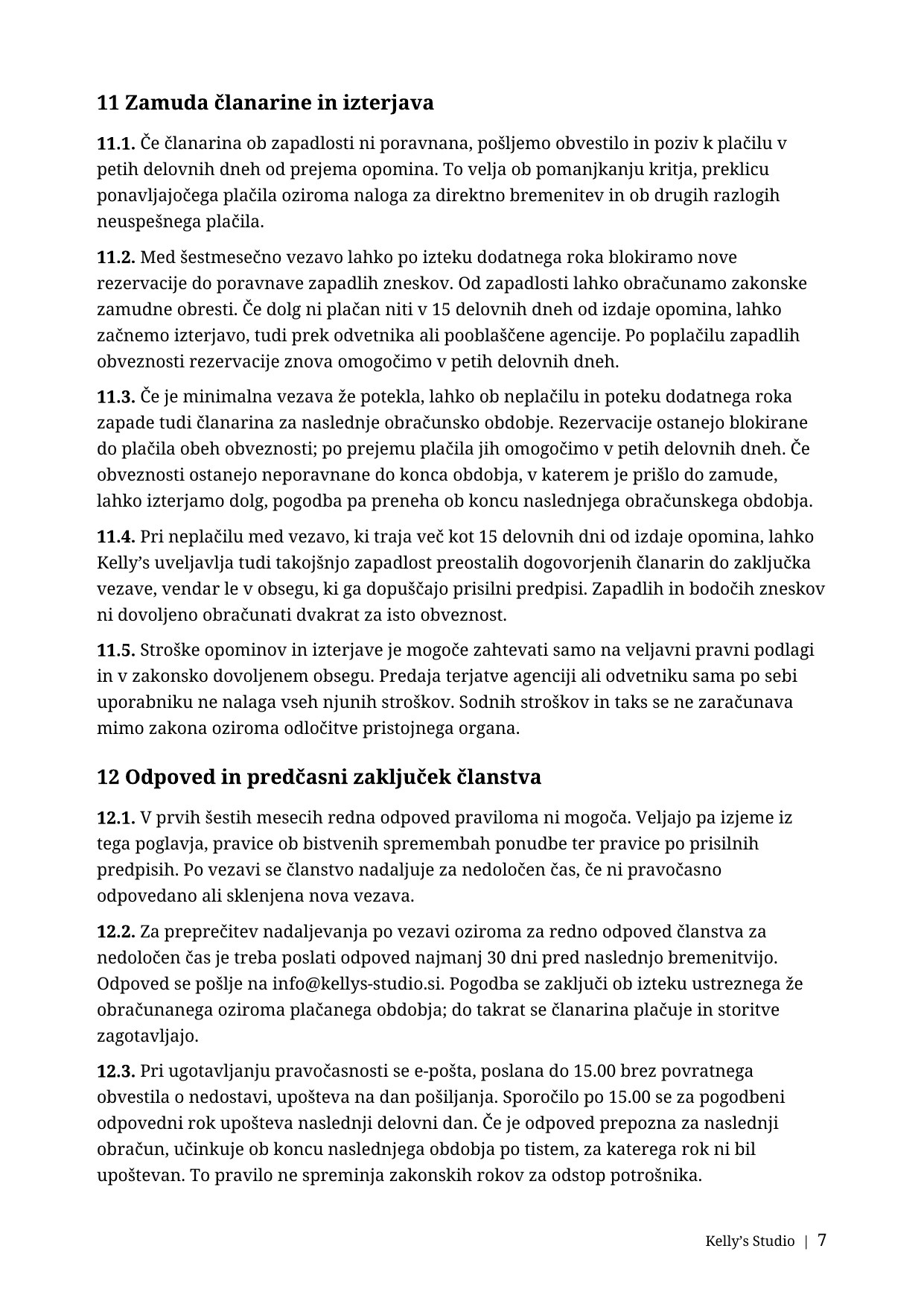 Splošni pogoji poslovanja, stran 7
