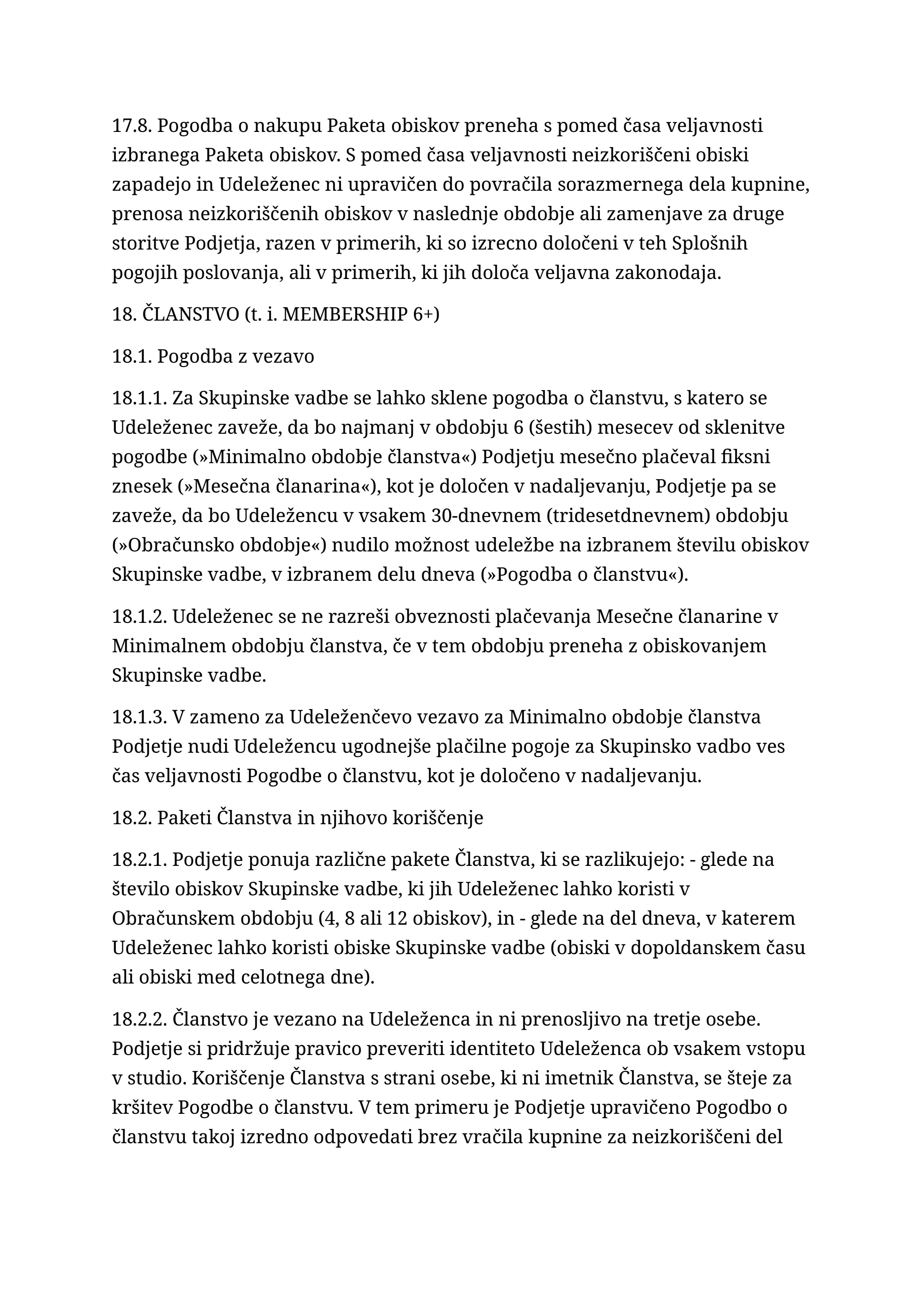 Splošni pogoji poslovanja, stran 17