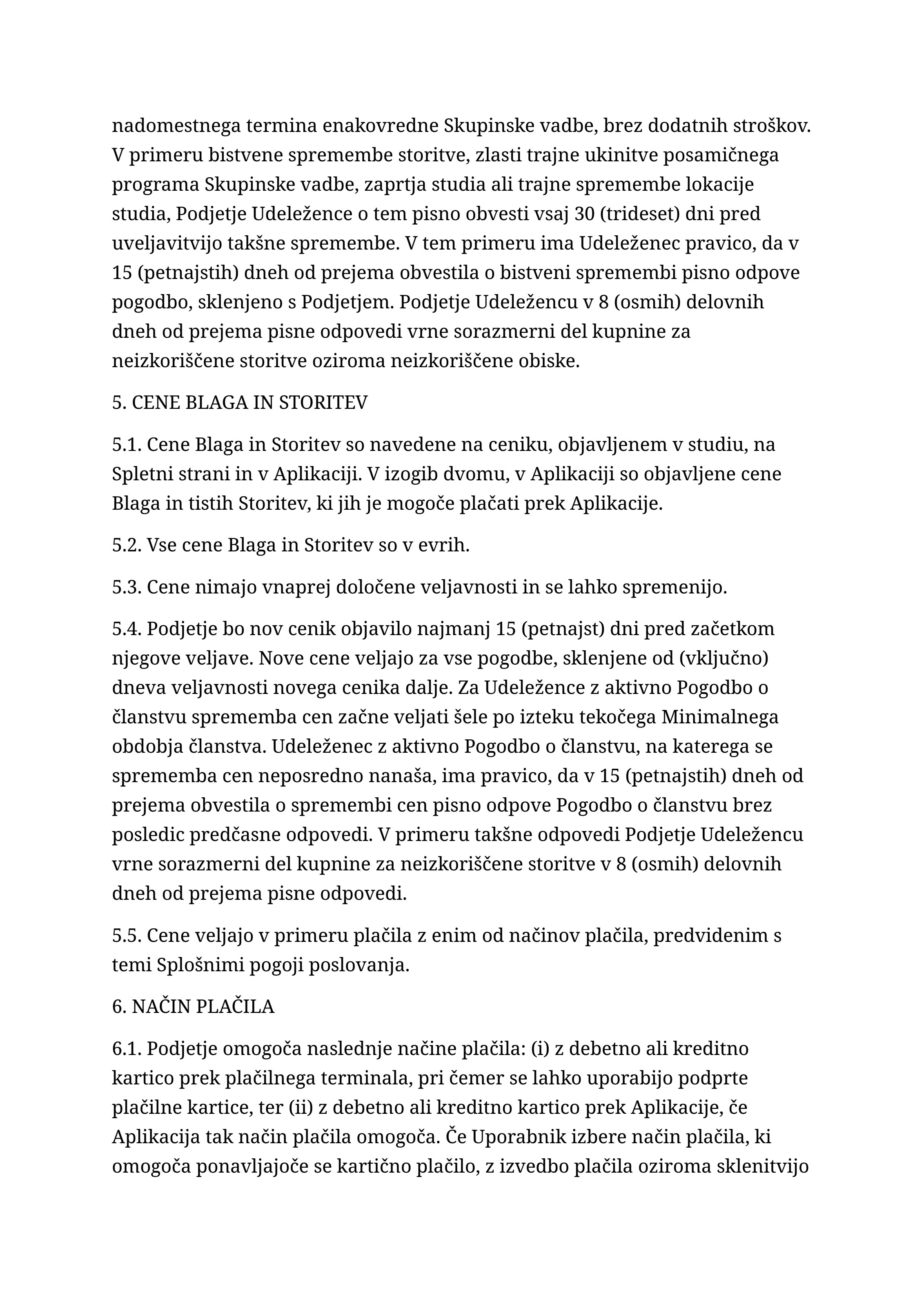 Splošni pogoji poslovanja, stran 5