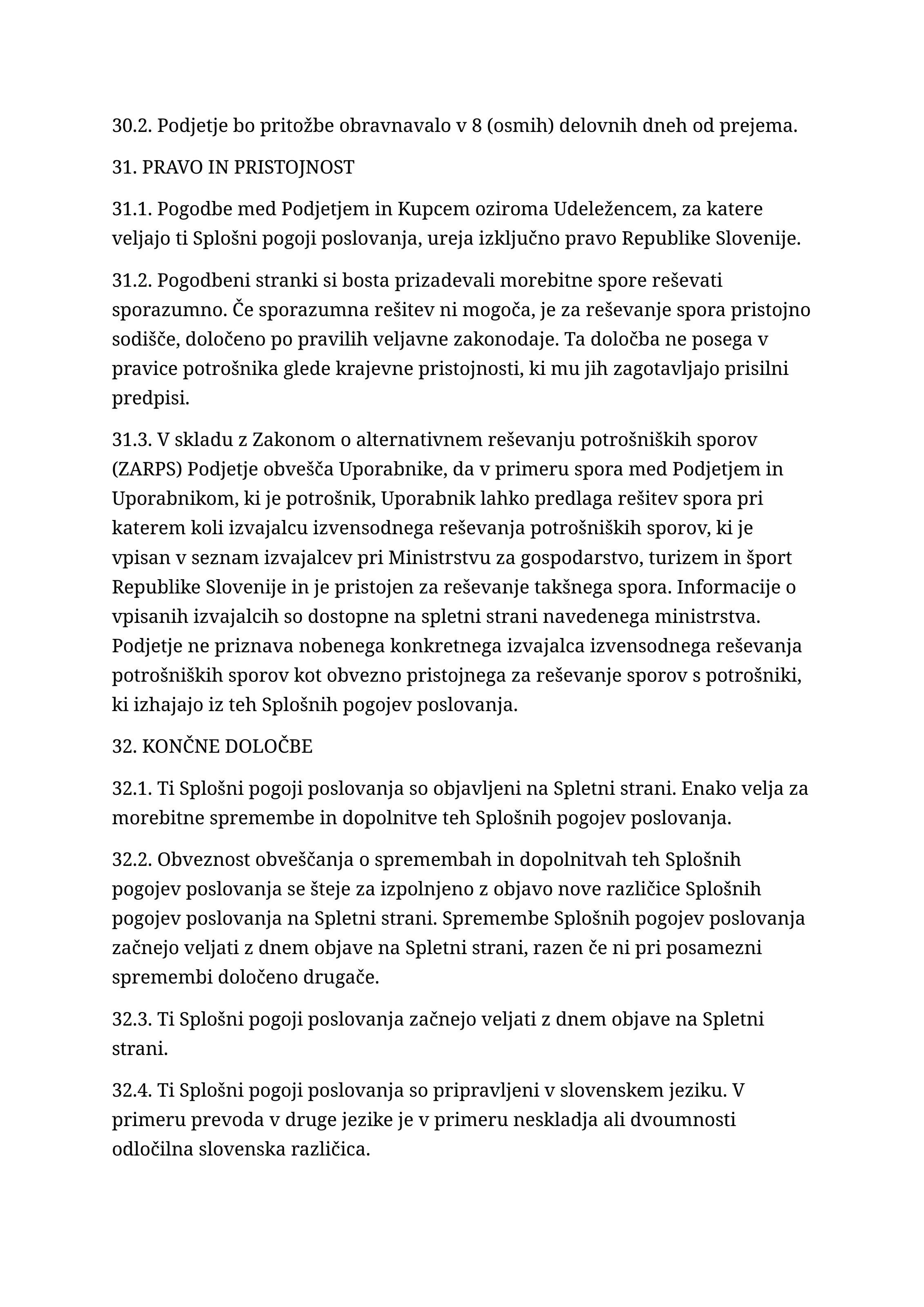 Splošni pogoji poslovanja, stran 36