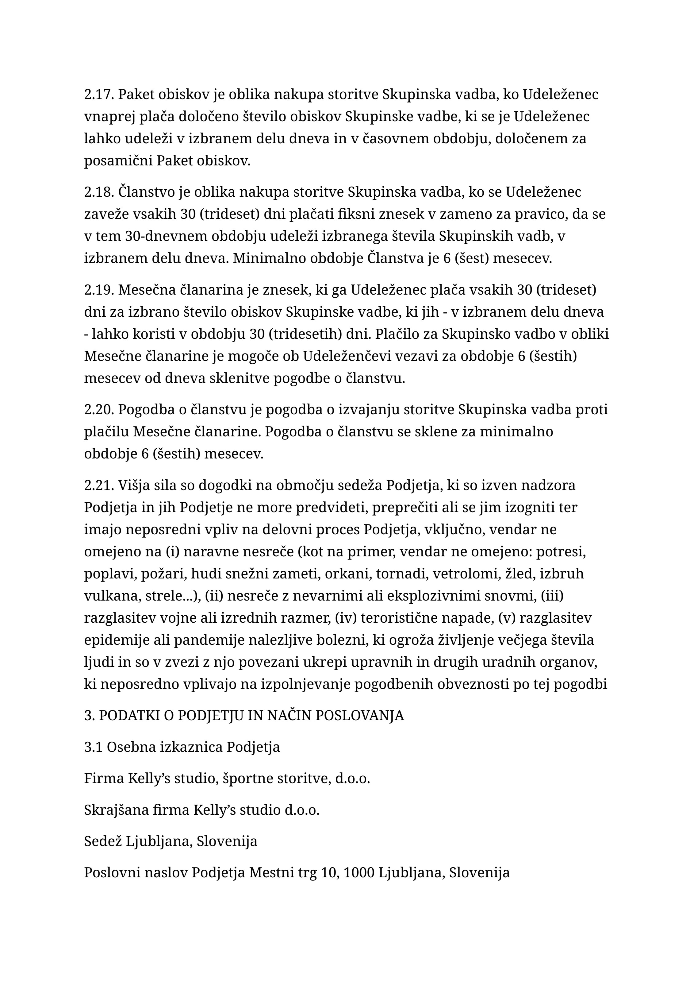 Splošni pogoji poslovanja, stran 3