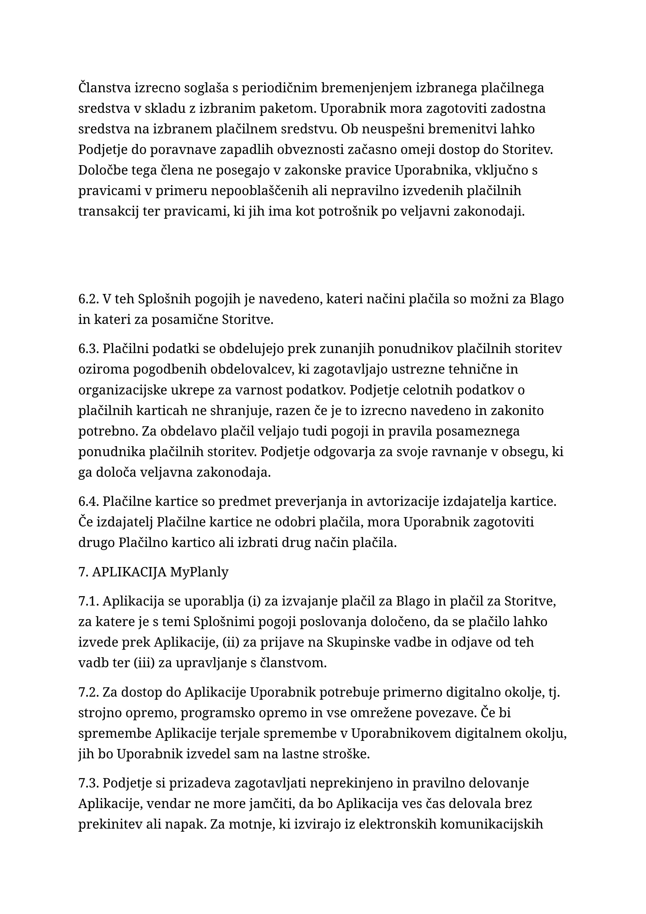 Splošni pogoji poslovanja, stran 6