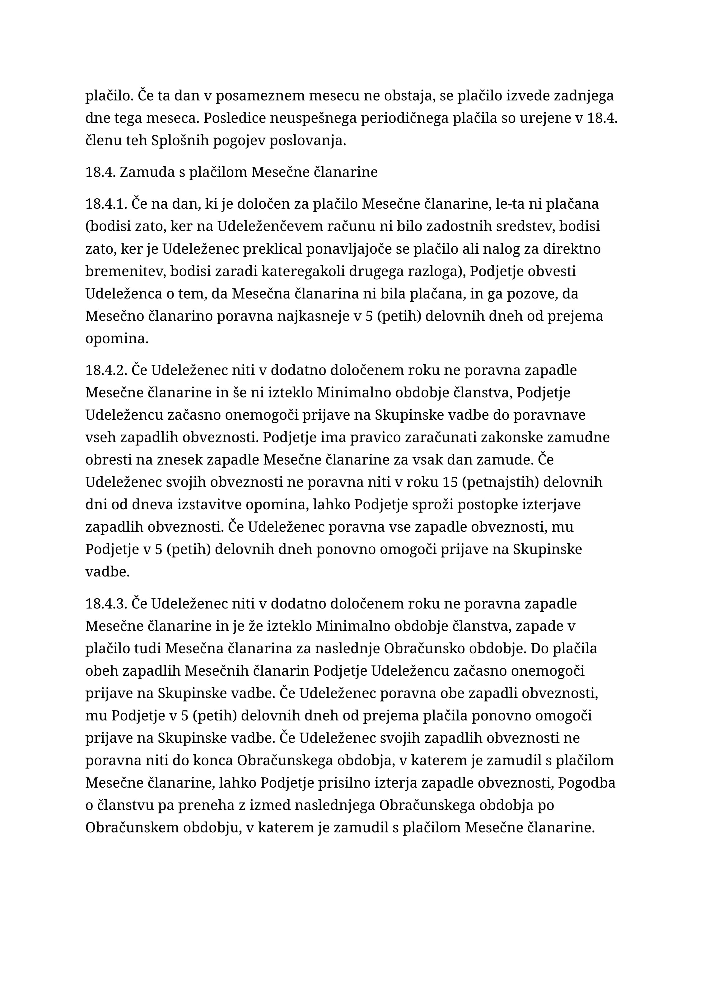 Splošni pogoji poslovanja, stran 19